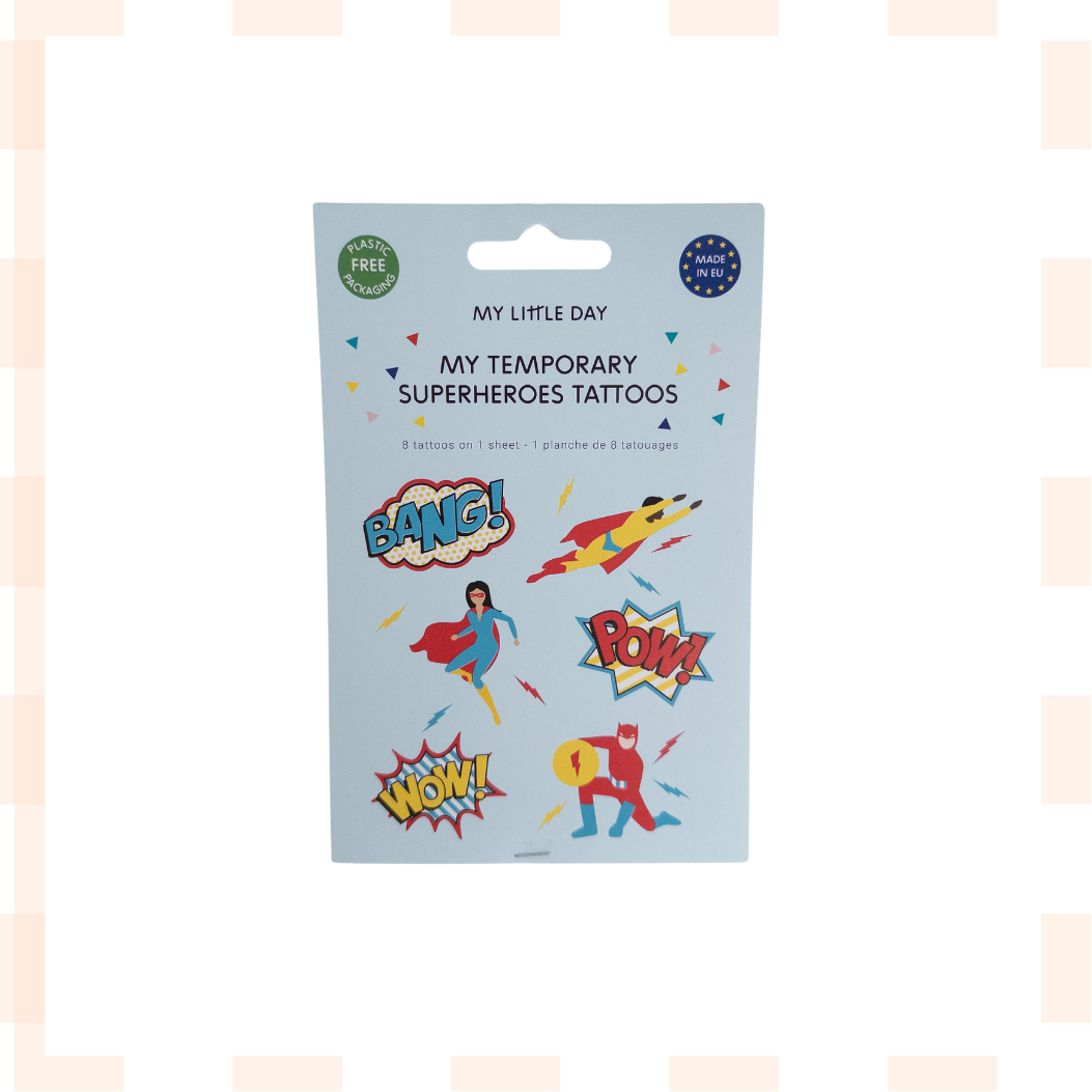 Superheroes Tattoos (Pack of 4)