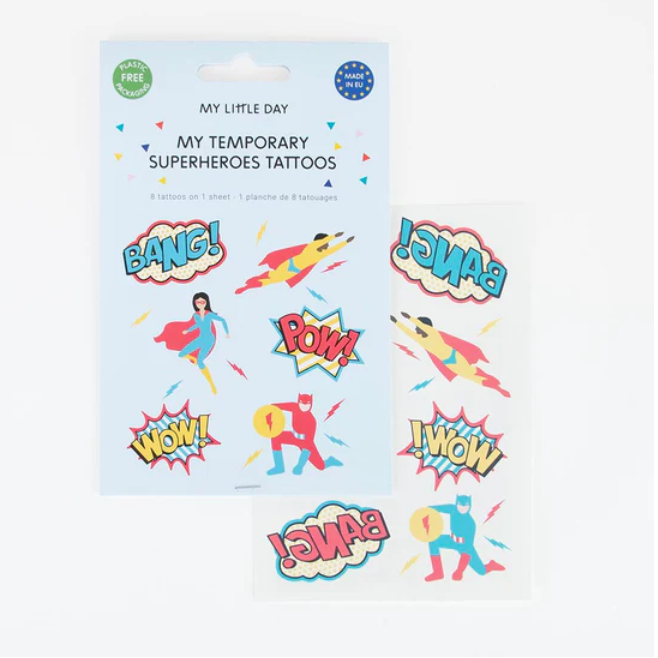 Superheroes Tattoos (Pack of 4)