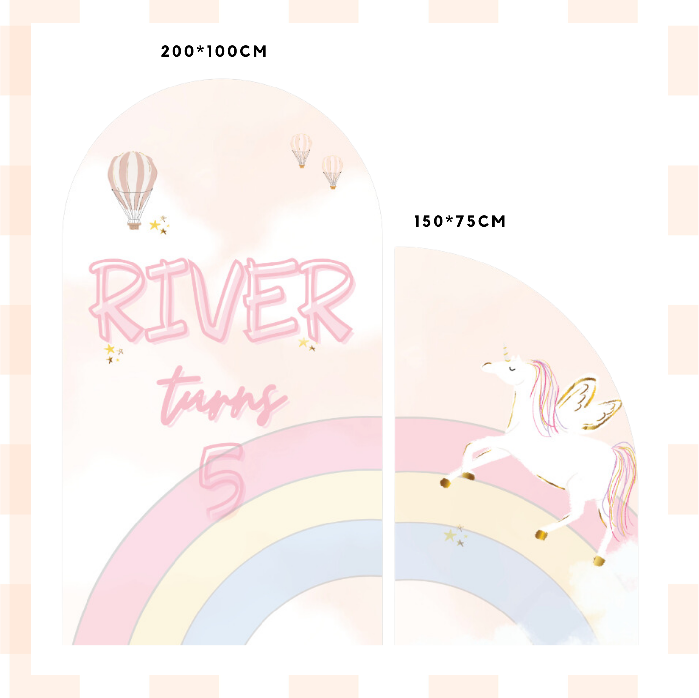 Unicorn Rainbow Backdrop